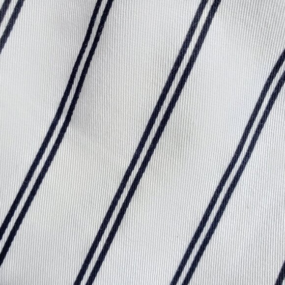 ZARA - High waisted white & navy striped shorts with front tie - Picture 9 of 10